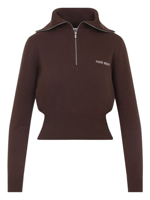 Maglia corta in cashmere MIU MIU | MMLB4717SAF0324